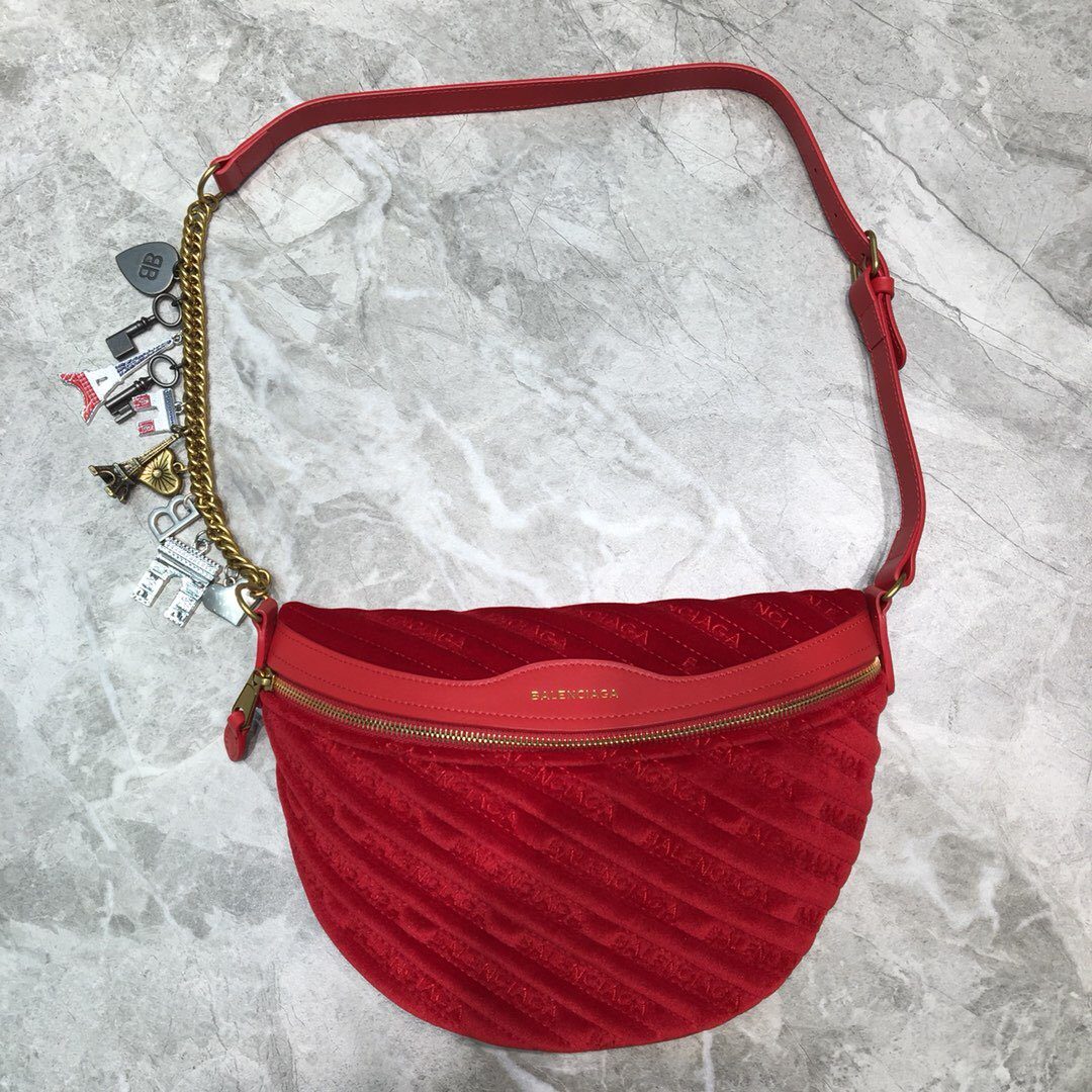 Balenciaga Souvenir XXS Belt Bag In Red, For Women, Women’s Bags 11.8in/30cm