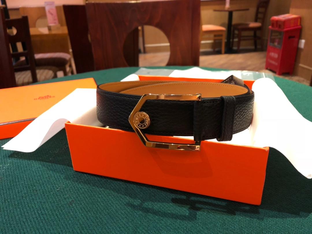 Hermes Belt Buckle & Reversible Strap Black For Women, Women Belt