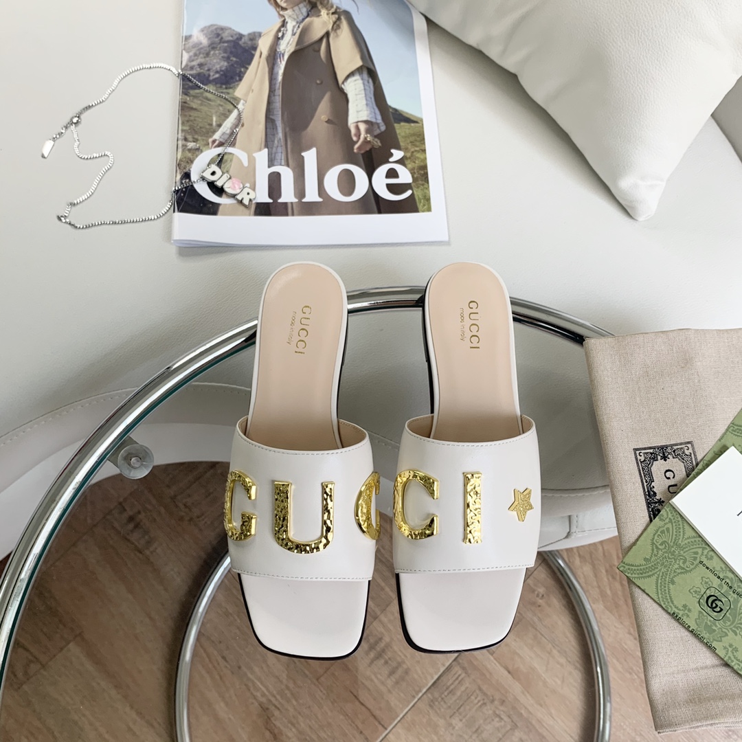 Gucci Women’s ‘GG’ Slide White For Women Gucci ‎694858 C9D00 9022