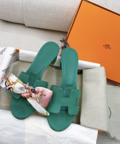 Hermes Oasis Sandal Teal For Women, Women’s Shoes H151215Z