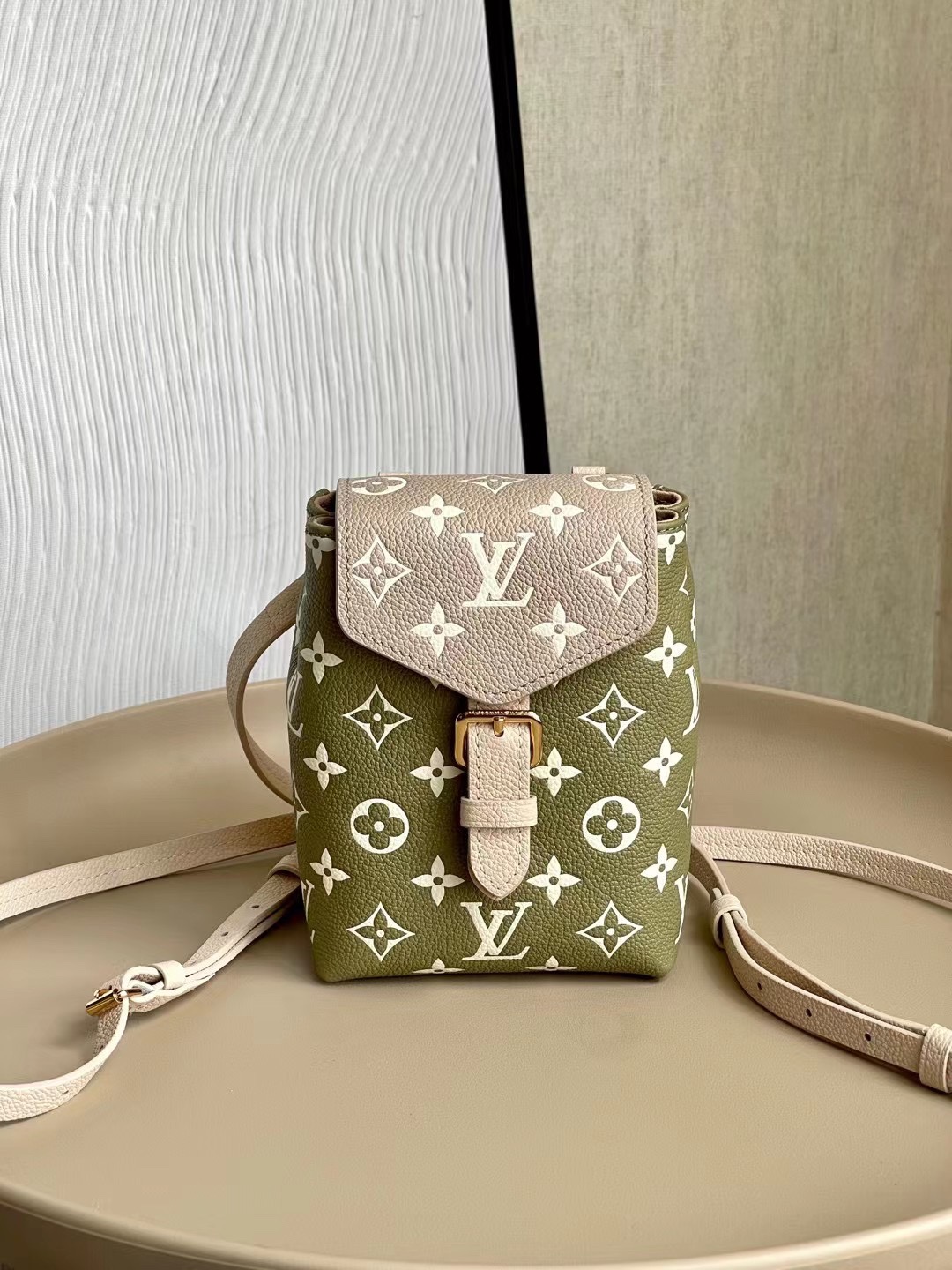Louis Vuitton Tiny Backpack Monogram Empreinte Khaki For Women, Women’s Bags 19cm LV M81351