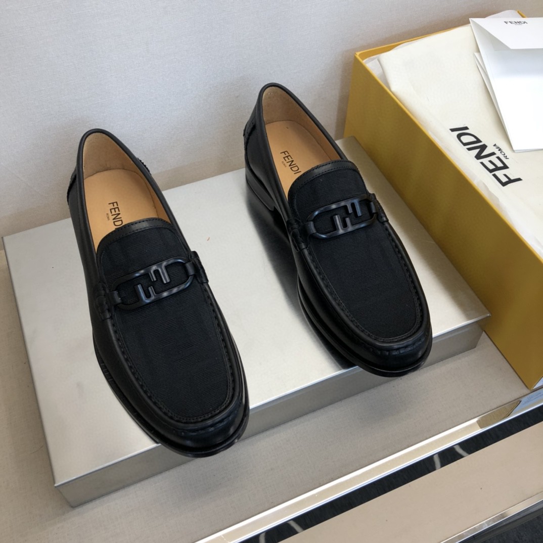Fendi Force Black Loafers For Men
