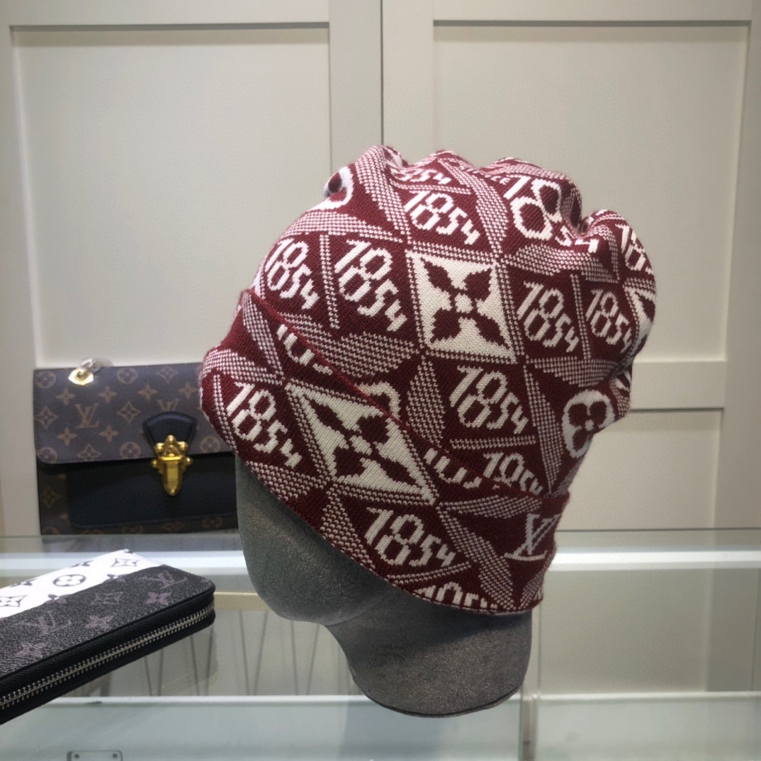 Louis Vuitton Beanie In Red LV Headwear