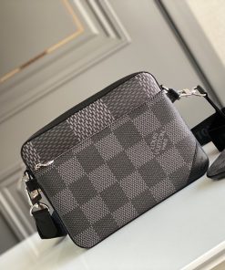 Louis Vuitton Trio Messenger Damier Graphite Black For Men, Men’s Bags, Shoulder And Crossbody Bags 9.8in/25cm LV N50017