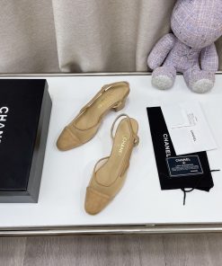 Chanel Women’s Slingbacks With Mesh Beige For Women 2.7in/7cm