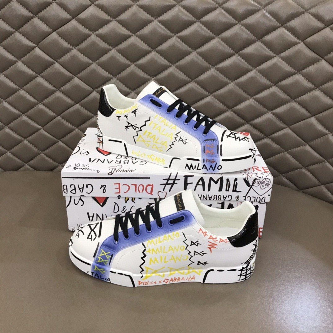 Dolce & Gabbana Limited Edition Portofino Sneakers White For Men DG Shoes CS1558B705689954