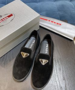Prada Slip-On Sneakers Black For Men 1in/25mm Prada
