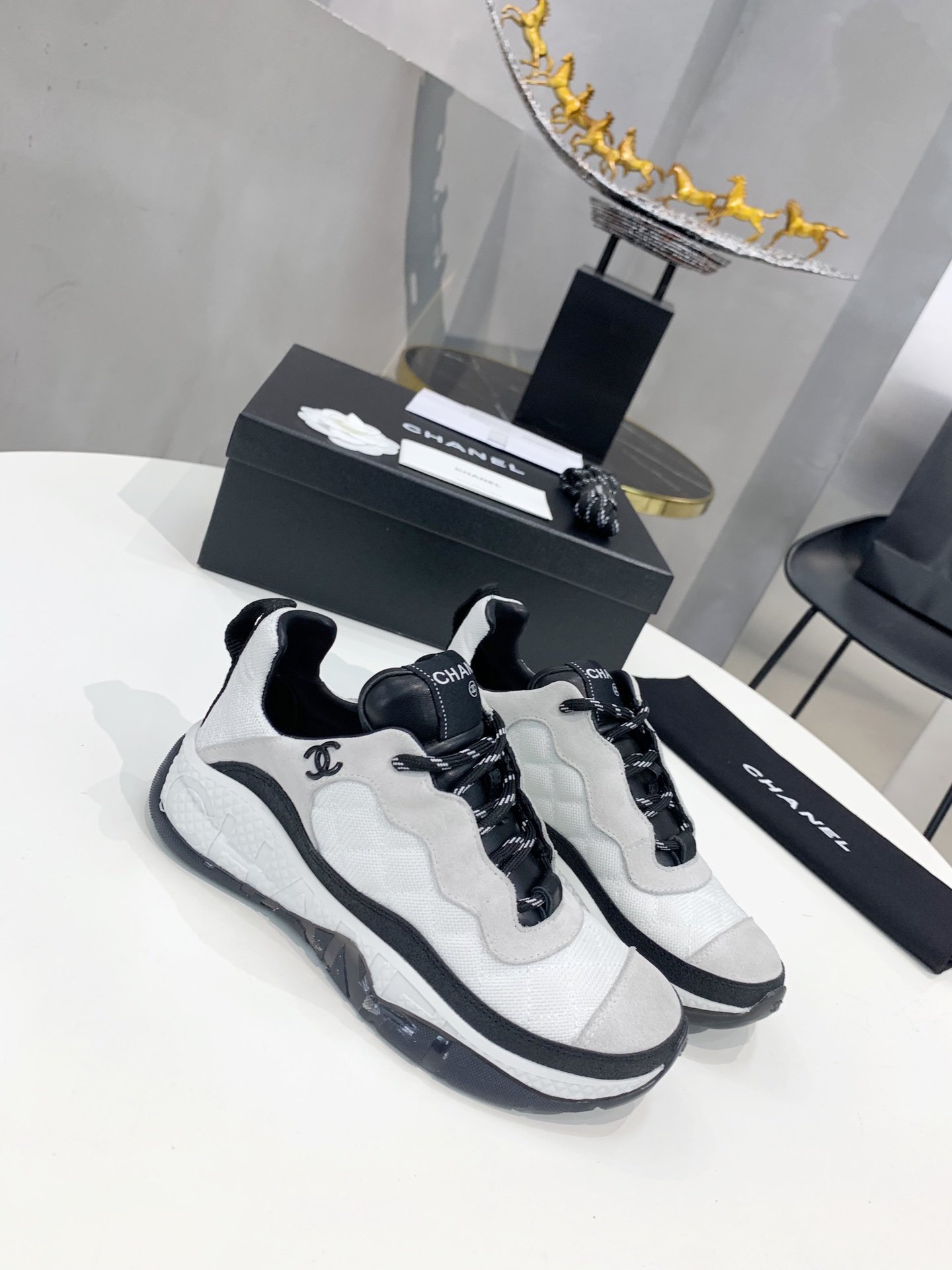 Chanel Sneakers White For Women, Women’s Shoes 0.4in/1cm G39234