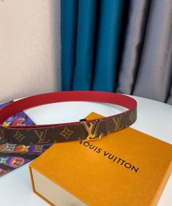 Louis Vuitton LV Initiales Reversible Belt Monogram Canvas, Woment Belt M0322T