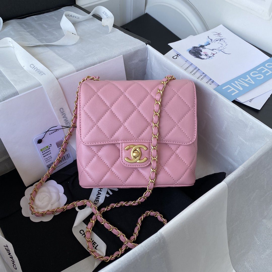 Chanel Mini Flap Bag Pink For Women, Women’s Bags 6.7in/17cm