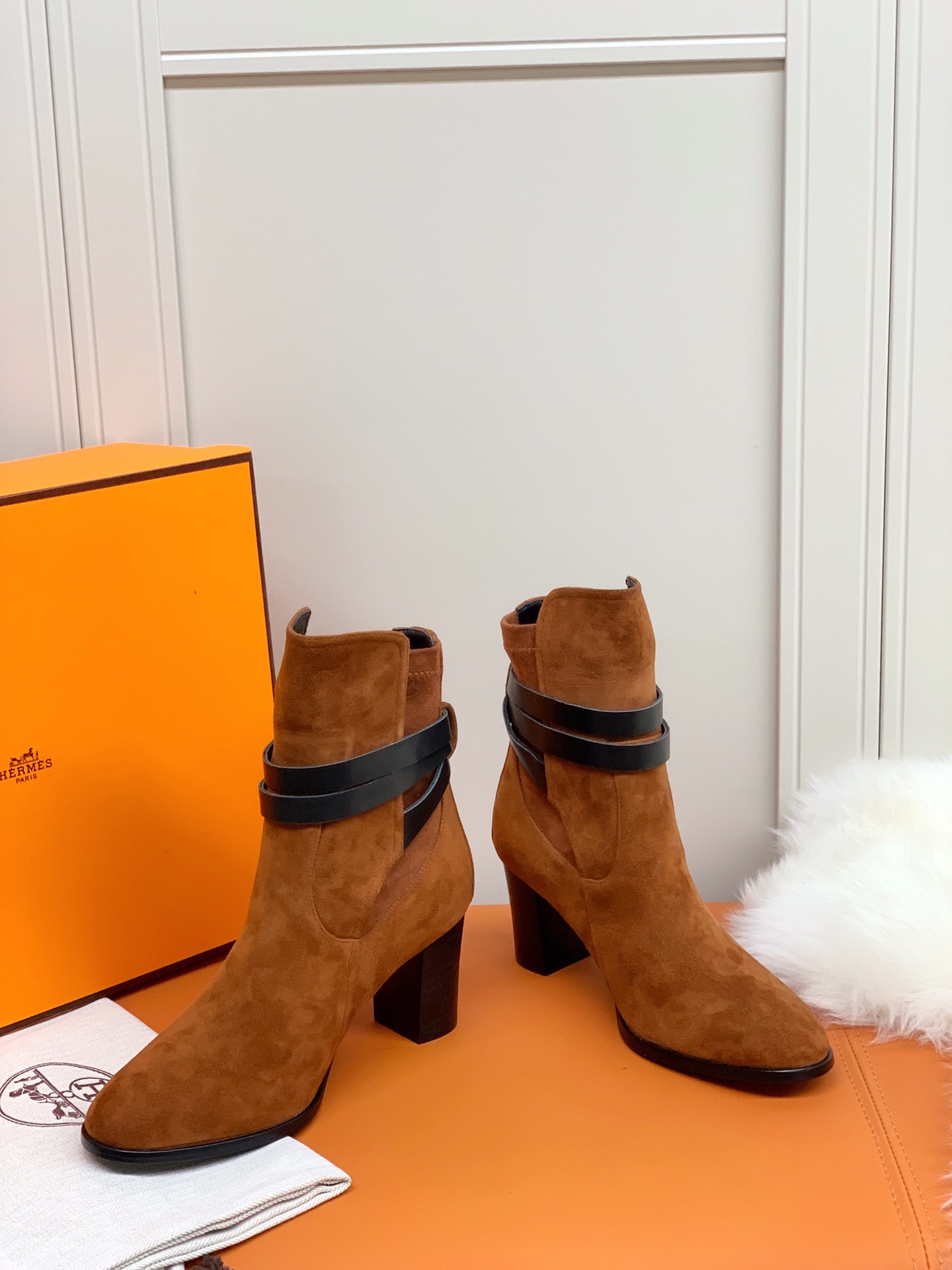 Hermes Frenchie 70 Ankle Boot Brown For Women 2.8in/7cm