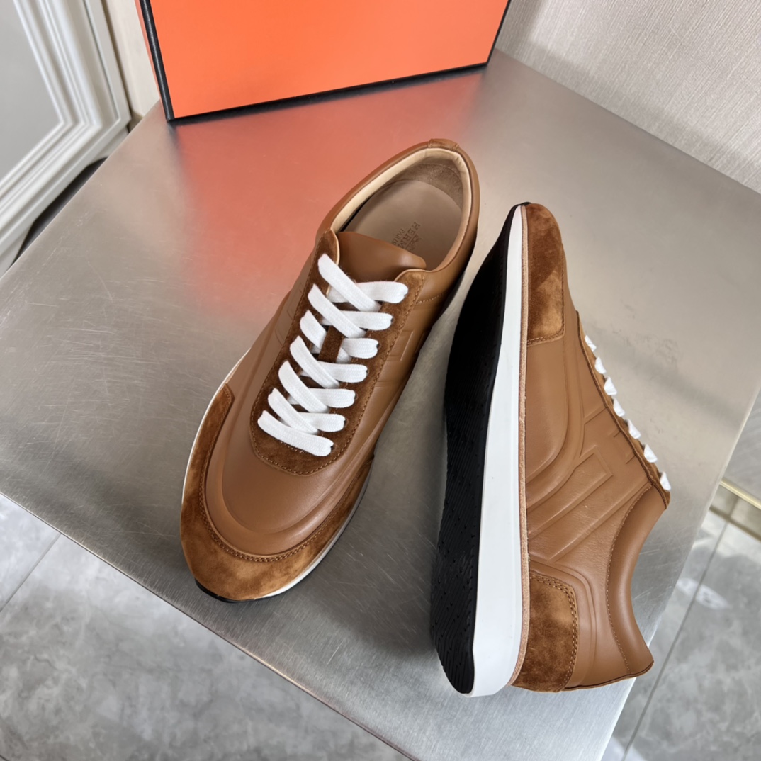 Hermes Easy Trainers Brown For Men H221901ZH04425