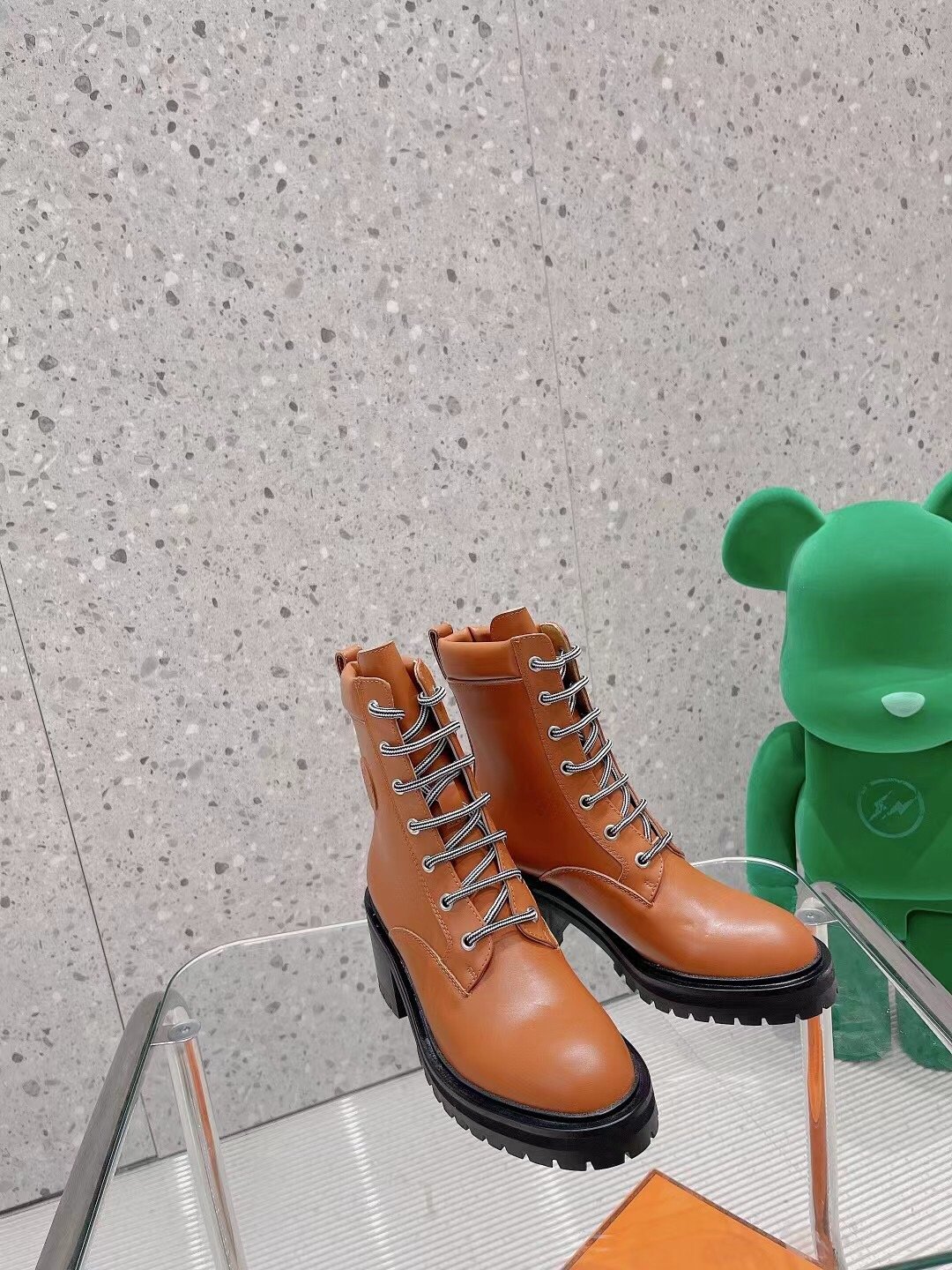 Hermes Bridge Ankle Boots Brown For Women