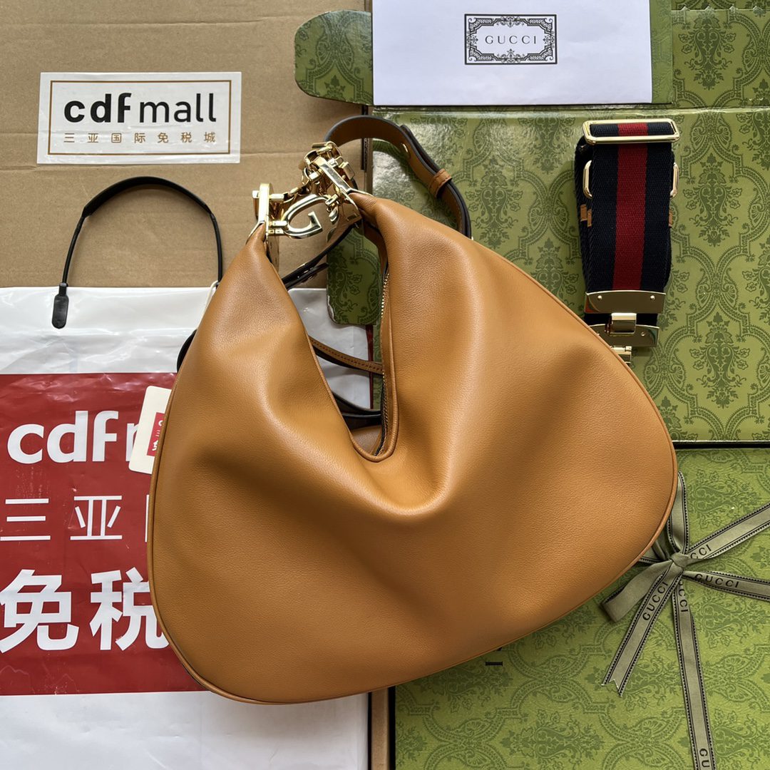 Gucci Atache Large Shoulder Bag Brown For Women, Women’s Bags 13.8in/35cm GG‎ 702823 UXWBG 3162