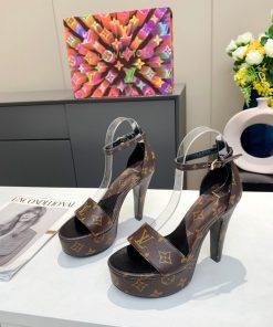 Louis Vuitton Women’s Afterglow Platform Sandal Brown For Women LV