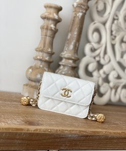 Chanel Clutch With Chain White For Women, Women’s Bags 4.8in/12.3cm