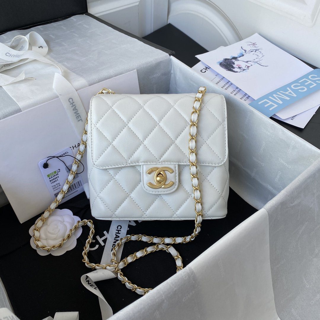 Chanel Mini Flap Bag White For Women, Women’s Bags 6.7in/17cm