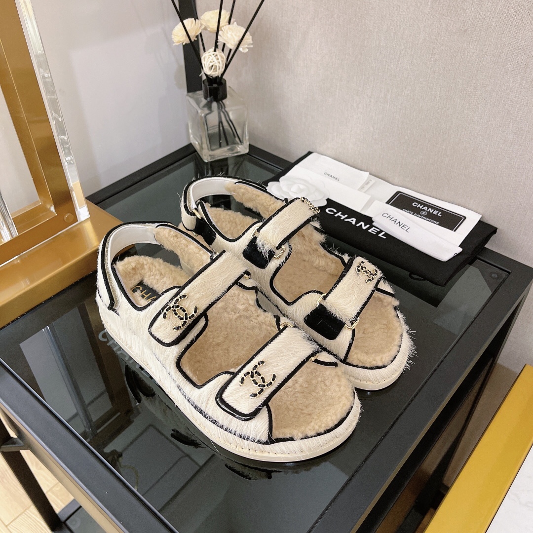 Chanel Women’s Sandals With Lining White For Women