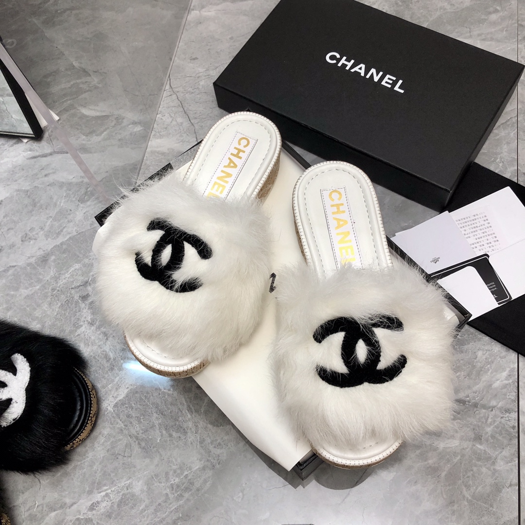 Chanel Women’s Mules White For Women 1.4in/3.5cm