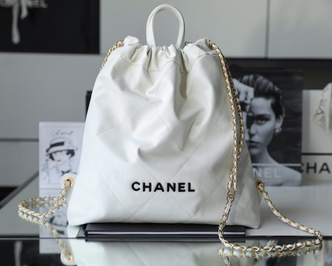 Chanel Large Chanel 22 Backpack White For Women, Women’s Bags 19.9in/51cm AS3313 B08037 10601