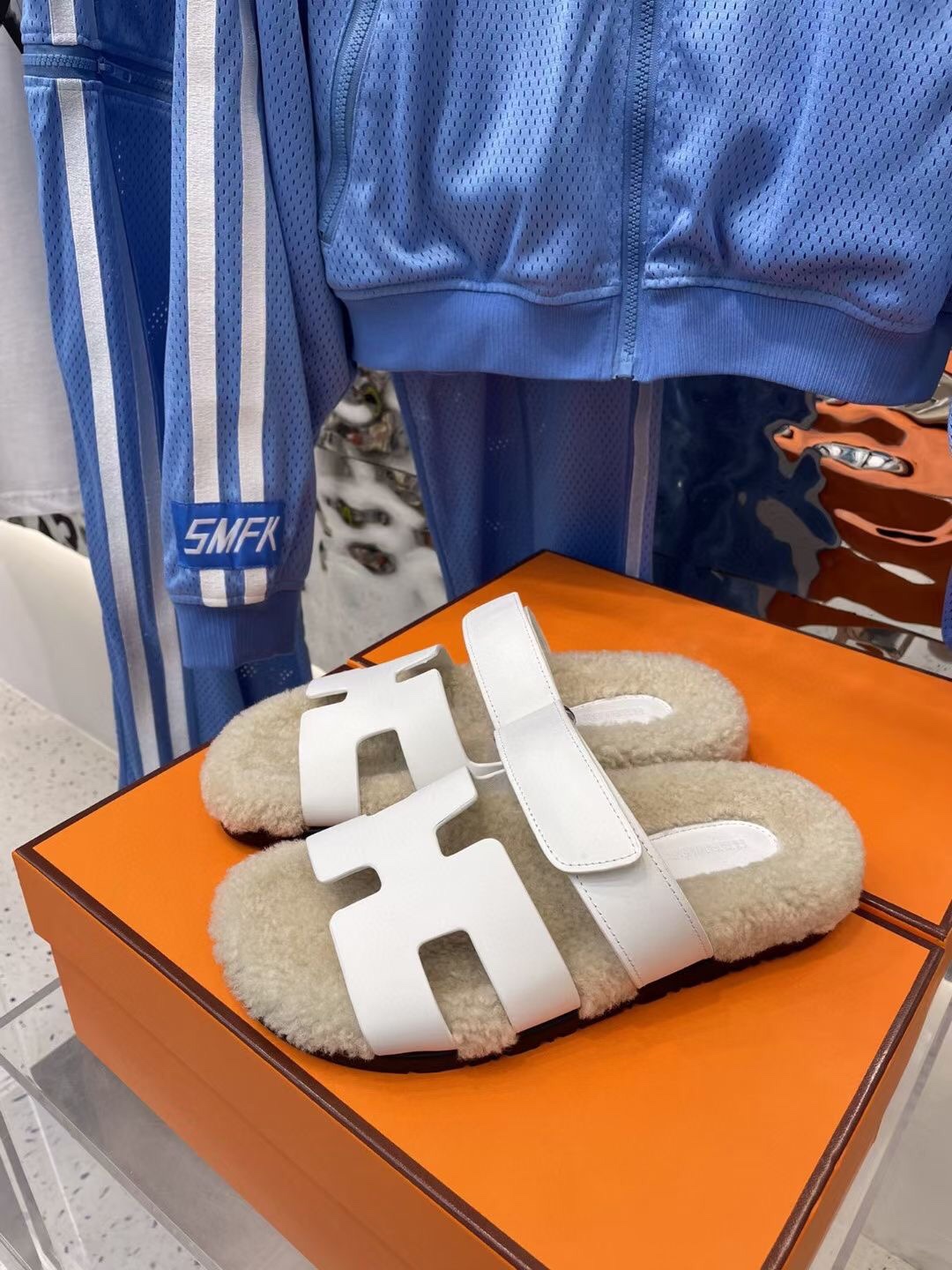 Hermes Chypre Sandal White For Women