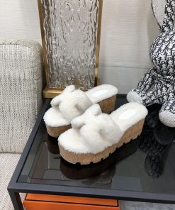 Hermes Figari Sandal White For Women