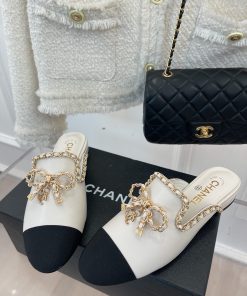 Chanel Women’s Mules With Decor White For Women