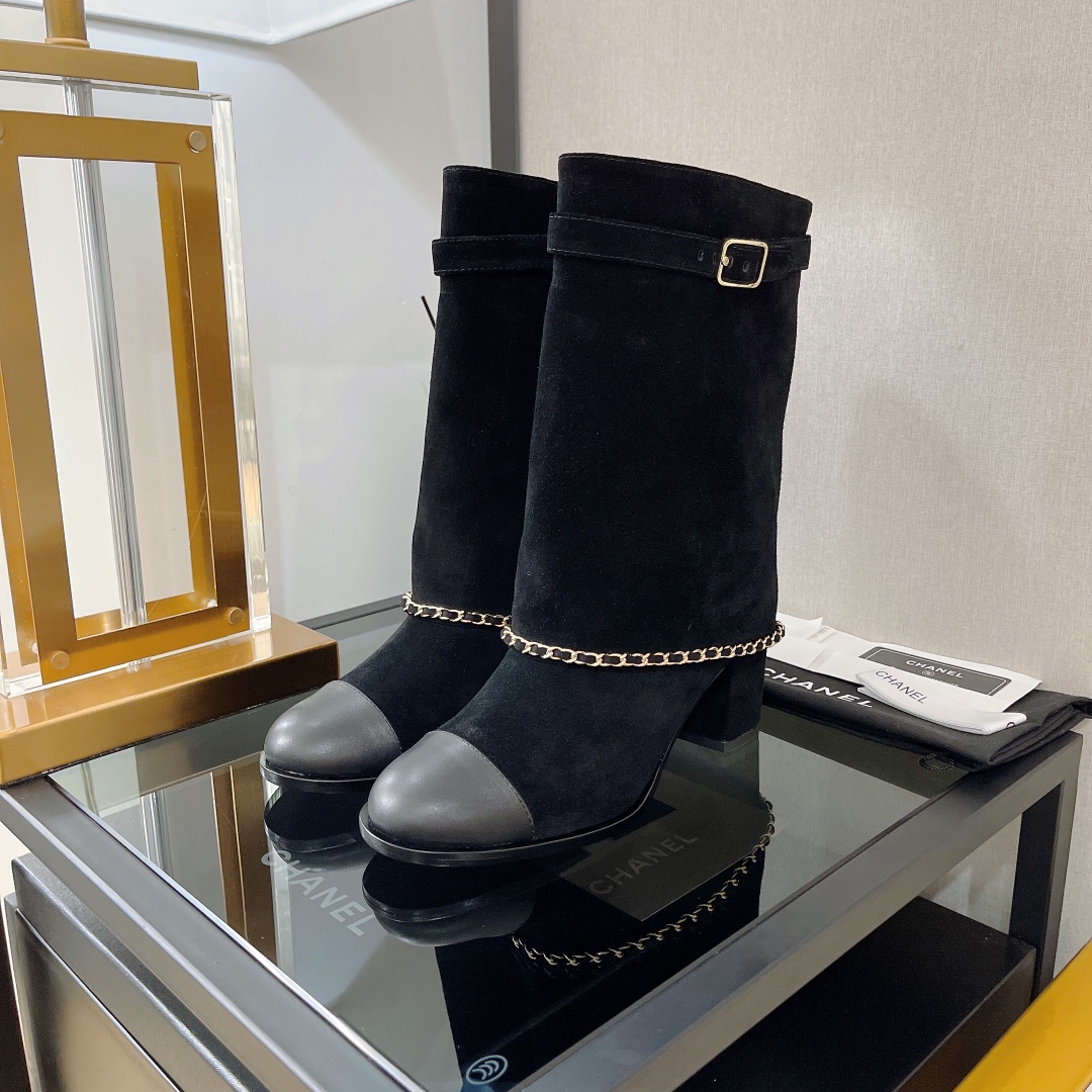 Chanel Women’s Ankle Boots Black For Women 2in/5cm