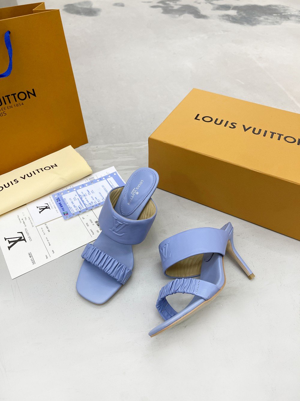 Louis Vuitton Women’s Drapy Mule Blue For Women LV