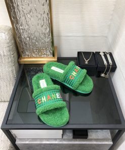 Chanel Women’s Mules With Lining Green For Women 1.2in/3cm