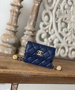 Chanel Clutch With Chain Blue For Women, Women’s Bags 4.8in/12.3cm