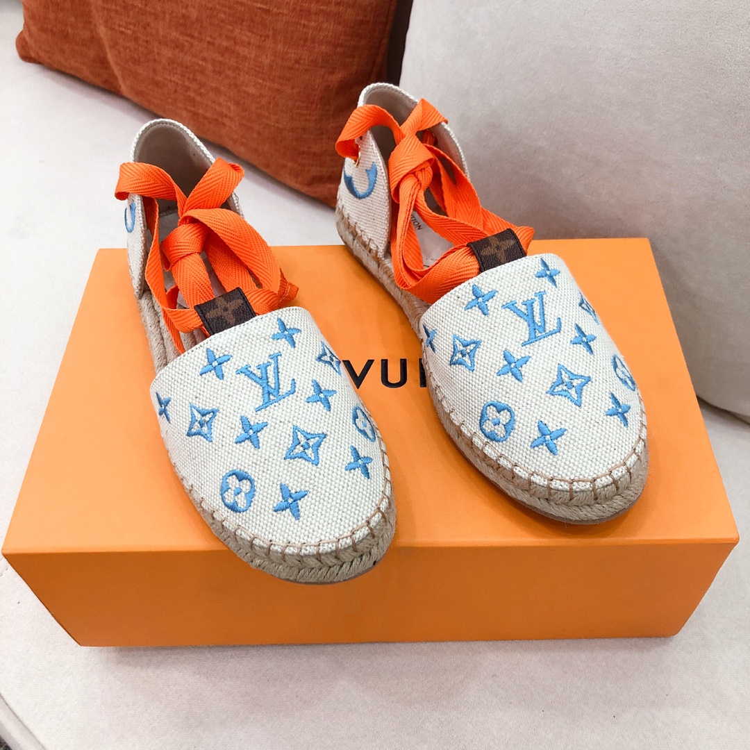 Louis Vuitton Women’s Starboard Flat Espadrille Blue For Women LV