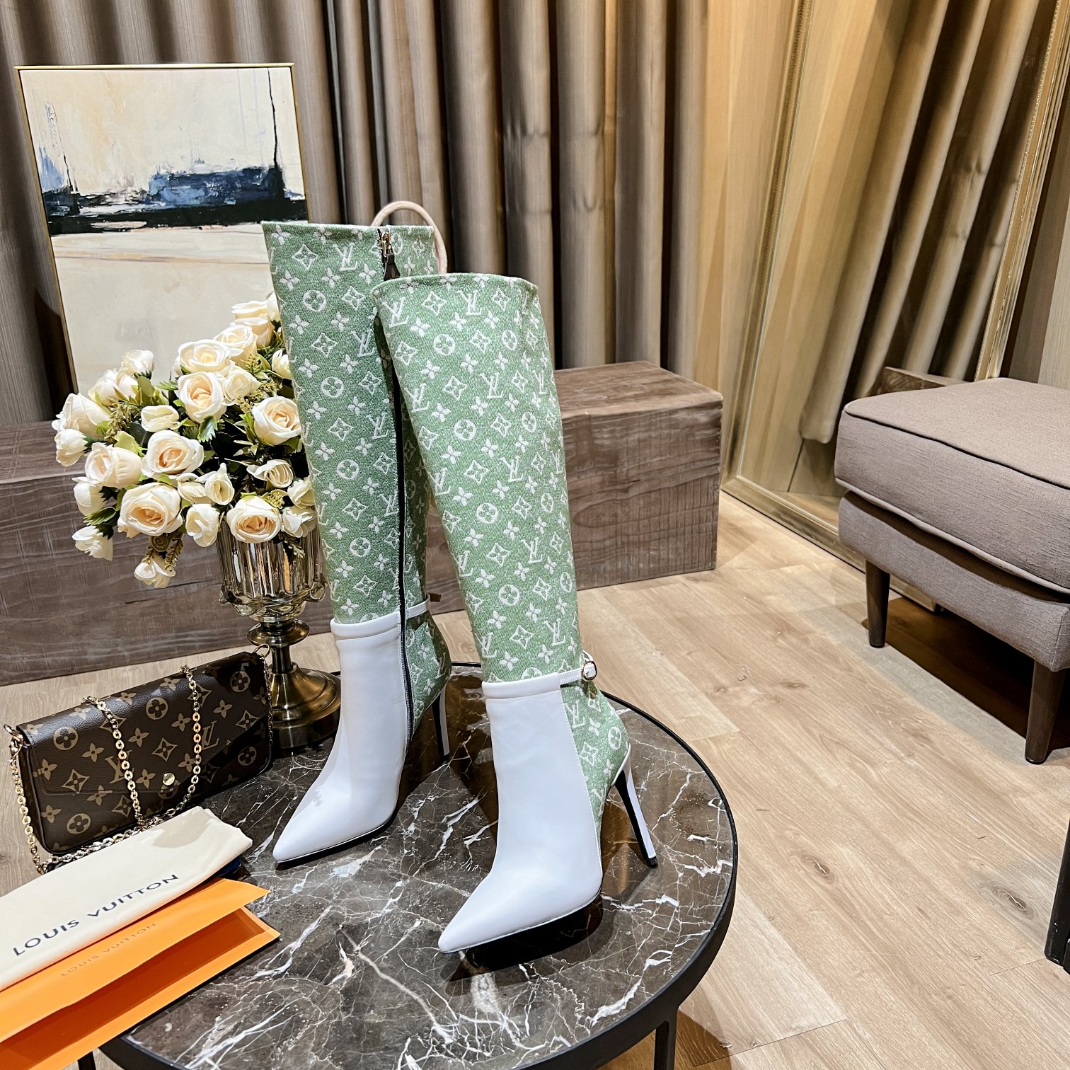 Louis Vuitton Women’s Bottine Silhouette Green For Women LV